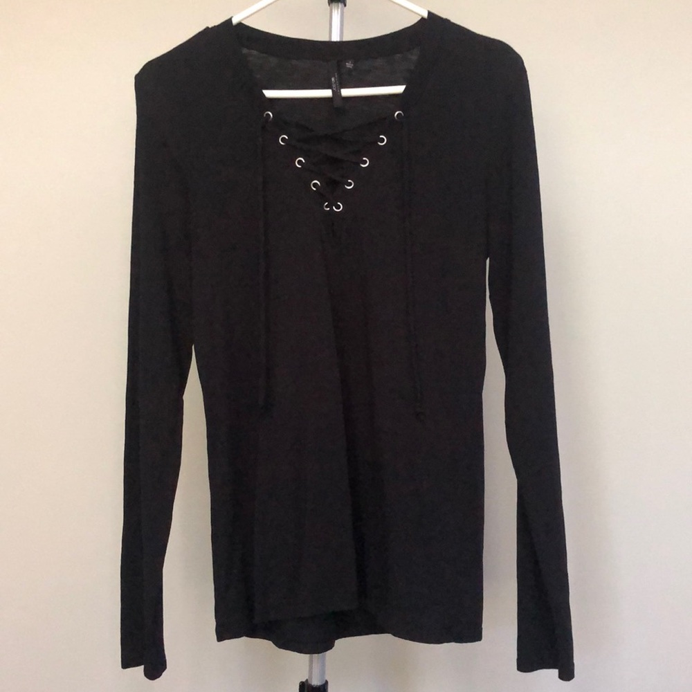 Joe’s Collection Black Long Sleeve Top in Size Small S